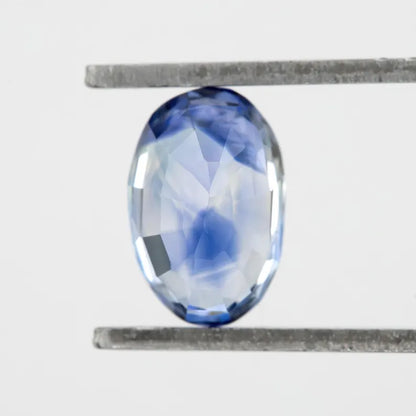 Bicolor – Blue & White | Natural Sapphire | Oval Cut | 1.34ct | Loose Untreated Gemstone | Bi-Color Sapphire | Unique Gemstone for Jewelry