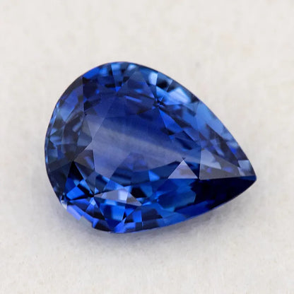2.08 ct. Natural Blue Sapphire Pear Ceylon Sri Lanka Heated