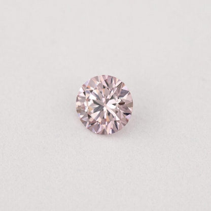 Argyle Certified 0.11ct 7PR Fancy Pink Natural Argyle Pink Diamond Round Brilliant