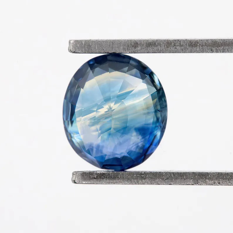 Bicolor – Blue & Green | Natural Sapphire | Oval Cut | 1.05ct | Loose Unheated Gemstone | Bi-Color Sapphire | Jewelry Making | Unique Sapphire