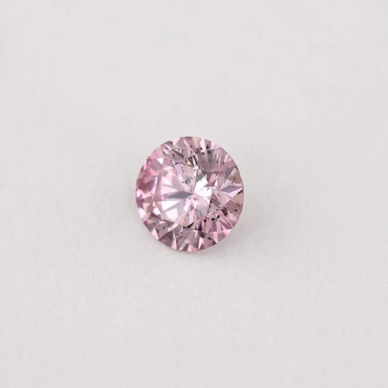 Argyle Certified 0.14ct 7PP Fancy Pink Natural Argyle Pink Diamond Round Diamond