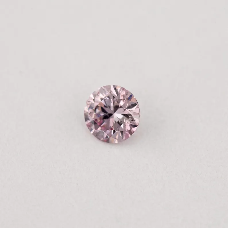 Argyle Certified 0.09ct 7PP Fancy Purple Pink Natural Argyle Pink Diamond Round Brilliant