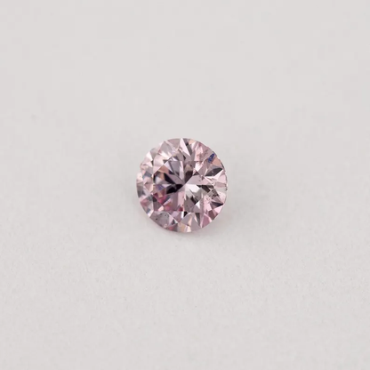 Argyle Certified 0.09ct 7PP Fancy Purple Pink Natural Argyle Pink Diamond Round Brilliant