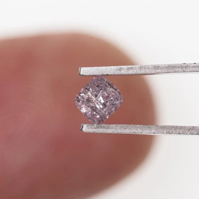 0.28ct Fancy Vivid Pink Untreated Loose Natural Pink Diamond Cushion I3