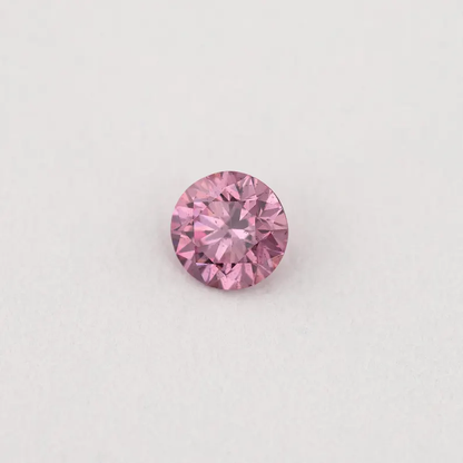 GIA Certified 0.10ct Fancy Intense Purplish Pink Natural Argyle Pink Diamond Round Brilliant VS2