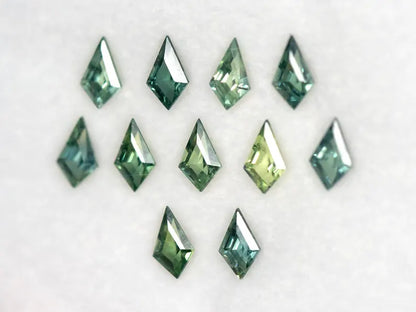 5x3mm Kite Shape Natural Teal Sapphire Calibrated Parcel Wholesale geometric shape