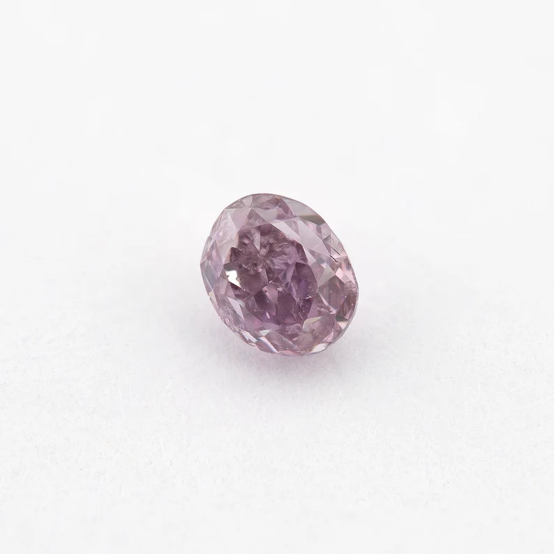 GIA Certified 0.25 Ct Untreated Fancy Intense Purple Pink Natural Diamond Oval Solitaire|Custom Jewelry|Certificate|natural color|rare
