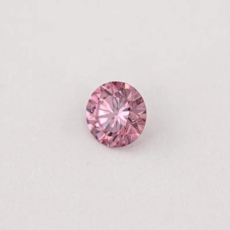 GIA Certified 0.13ct Fancy Intense Purplish Pink Natural Argyle Pink Diamond Round Brilliant VS1
