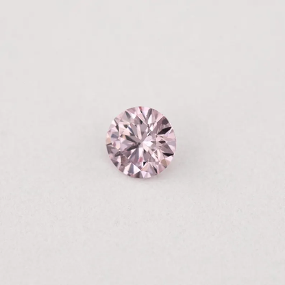 Argyle Certified 0.9ct PC1 Fancy Pink Champagne Natural Argyle Pink Diamond Round Brilliant