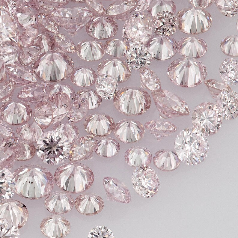 Argyle Pink Diamonds 0.25ct 0.8mm to 2.2mm mix scoop Argyle Pink Diamonds Untreated Natural Pink Diamond Round|Melee|accents|Argyle