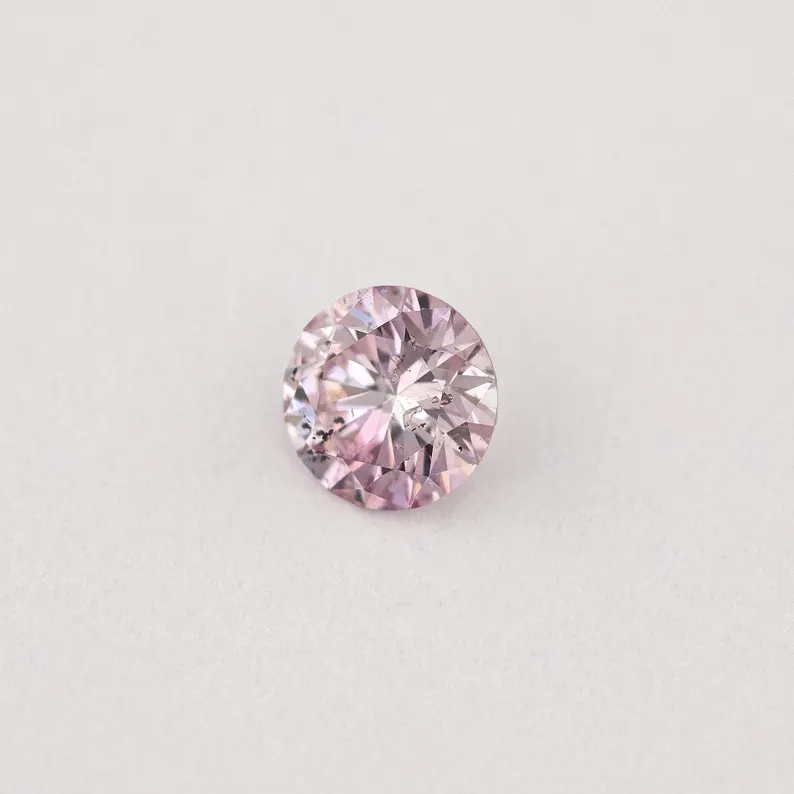 Argyle Certified 0.13ct 7PP Fancy Pink Natural Argyle Pink Diamond Round Brilliant