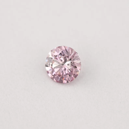 Argyle Certified 0.14ct 7PP Fancy Pink Natural Argyle Pink Diamond Round Brilliant