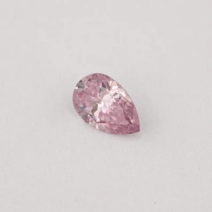 Argyle Certified 0.14ct 6PP Fancy Intense Pink Natural Argyle Pink Diamond Pear Brilliant