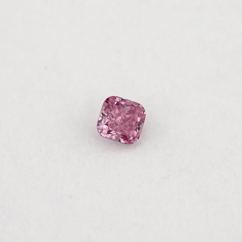 GIA Certified 0.05ct Fancy Vivid Purplish Pink natural Argyle Pink Diamond Cushion Brilliant