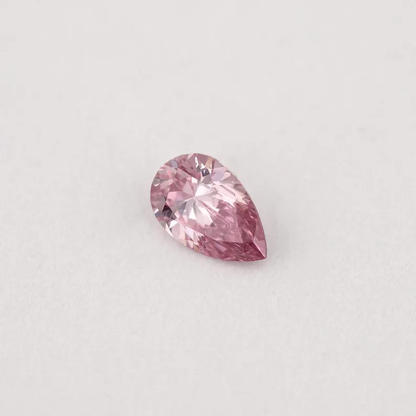 Argyle Certified 0.10ct 6PP Fancy Intense Pink Natural Argyle Pink Diamond Pear Brilliant
