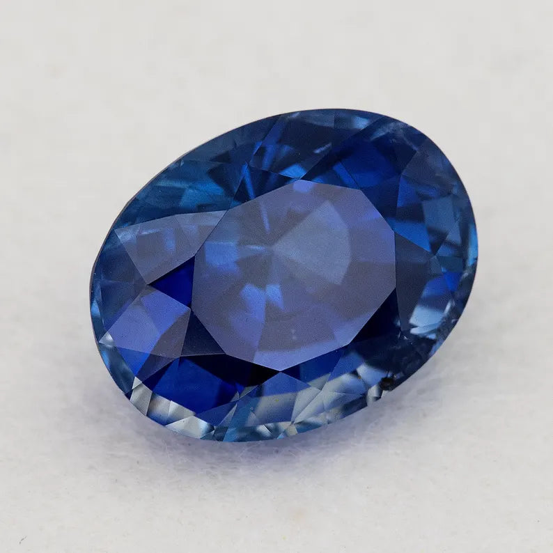 GRS Certified 7.19 ct. Natural Blue Sapphire Oval Ceylon Sri Lanka Heat Only