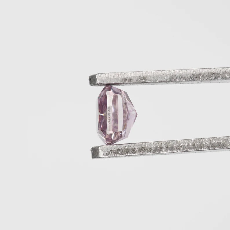 GIA Certified 0.25 Ct Untreated Fancy Intense Purple Pink Natural Diamond Cushion Solitaire|Custom Jewelry|Certificate|natural color|rare