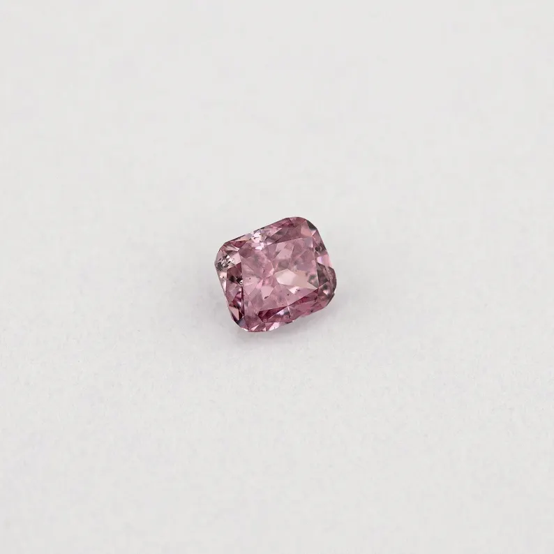 GIA Certified 0.06ct Fancy Intense Purplish Pink Natural Argyle Pink Diamond Cushion Brilliant