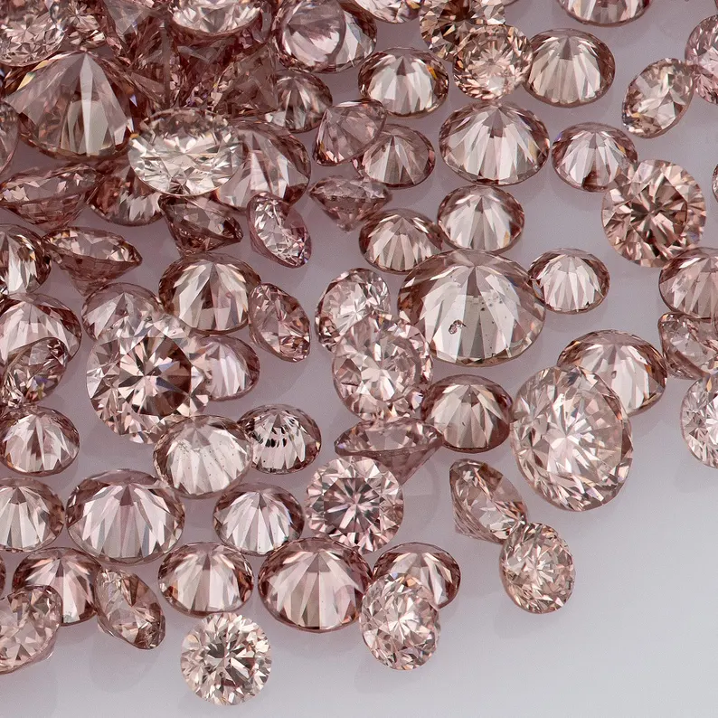 Deluxe Pink Diamonds 0.25ct 0.8mm to 2.2mm mix scoop Argyle Pink Diamond Untreated Natural Pink Diamonds Round|Melee|accents|Argyle