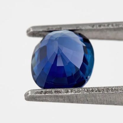 Bicolor – Blue & White | Natural Sapphire | Oval Cut | 1.53ct | Loose Untreated Gemstone | Bi-Color Sapphire | Unique Gemstone for Jewelry