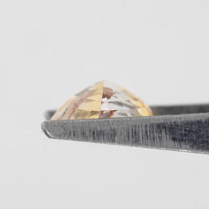 Bi-color White with Gold Blush Sapphire 1.38ct | Pear Cut Natural Gemstone | African Origin | For Custom Jewelry Design