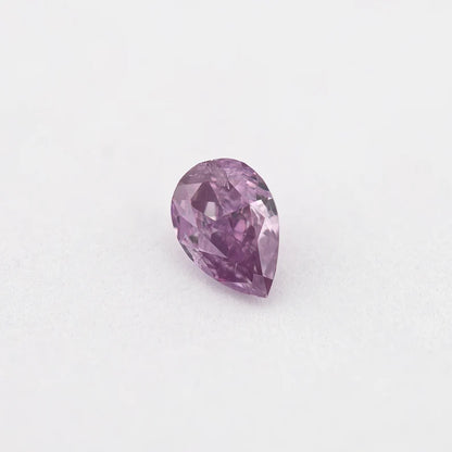 GIA Certified 0.13 Ct Untreated Fancy Intense Pink Purple Natural Diamond Pear Solitaire|Custom Jewelry|Certificate|natural color|rare