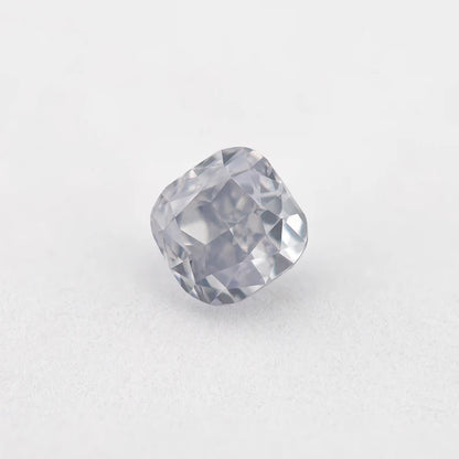 GIA Certified 0.33 Ct Untreated Fancy Light Gray Blue Natural Diamond Square Solitaire|Custom Jewelry|Certificate|natural color|rare