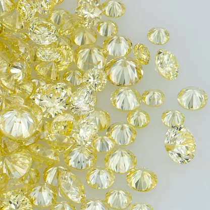 Pre Cape Diamonds 0.25ct 0.8mm to 2.2mm mix scoop Light Yellow Untreated Natural Diamonds Round|Melee|accents|Cape Yellow