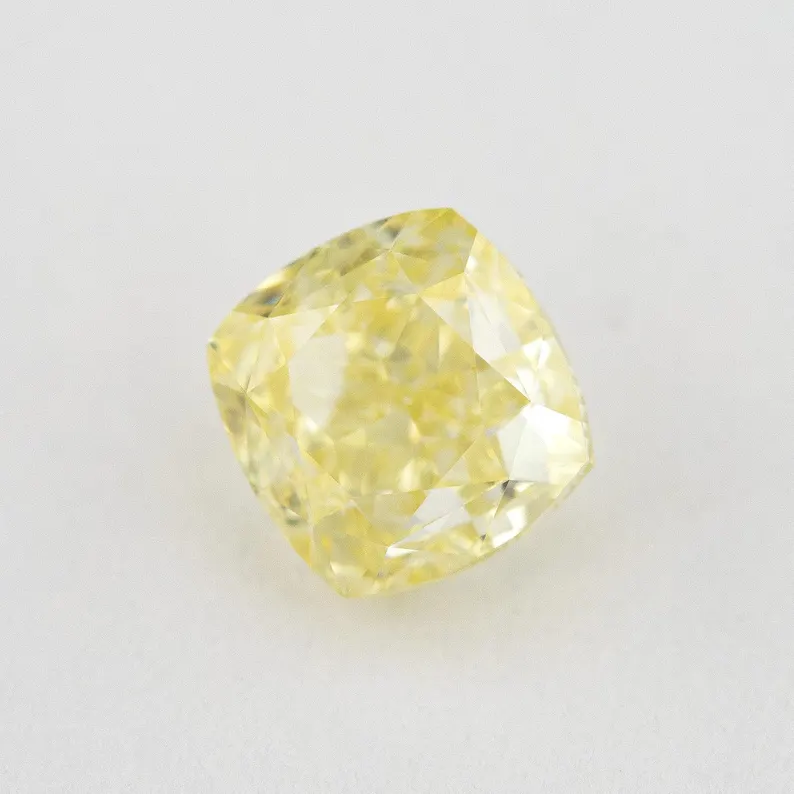 GIA Certified 1.01ct. Fancy Intense Yellow Loose Natural Diamond Cushion VS2 Untreated|Certificate|Genuine|Yellow Diamond
