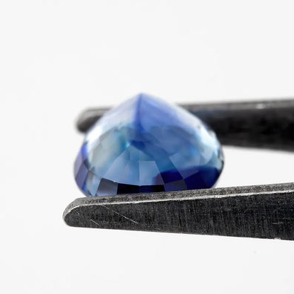 Bicolor – Blue & White | Natural Sapphire | Oval Cut | 1.84ct | Loose Untreated Gemstone | Bi-Color Sapphire | Jewelry Making Stone