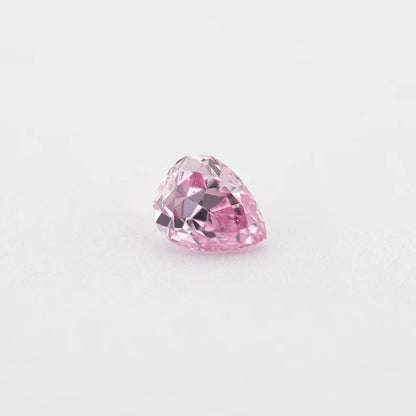 GIA Certified 0.12 Ct Untreated Fancy Intense Purple Pink Natural Diamond Pear Solitaire|Custom Jewelry|Certificate|natural color|rare