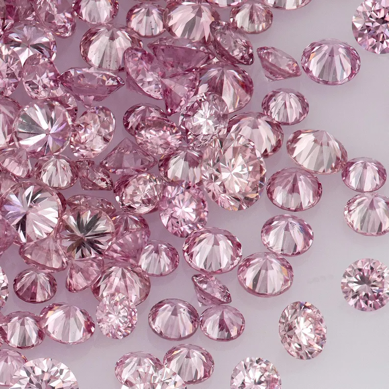 Argyle Pink Diamonds 0.25ct 0.8mm to 2.2mm mix scoop Extra Vivid Pink Diamonds Untreated Natural Pink Diamond Round|Melee|accents|Argyle