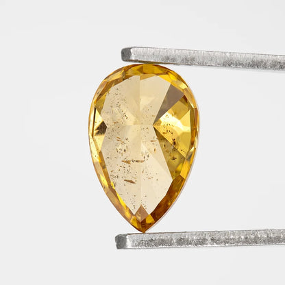 GIA Certified 1.00 Ct Untreated Fancy Intense Orange Yellow Natural Diamond Pear Solitaire|Custom Jewelry|Certificate|genuine|natural color