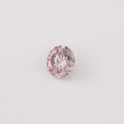 Argyle Certified 0.10ct 7PR Fancy Rose Pink Natural Argyle Pink Diamond Round Brilliant