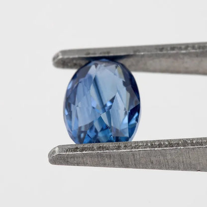 Bicolor – Blue & White | Natural Sapphire | Oval Cut | 1.16ct | Loose Untreated Gemstone | Unique Bi-Color Sapphire | Jewelry Making Stone