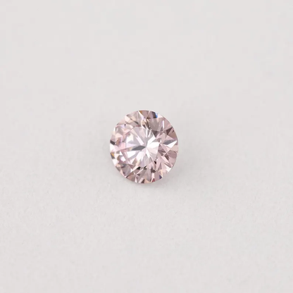 Argyle Certified 0.09ct 7PR Fancy Pink Natural Argyle Pink Diamond Round Briliant