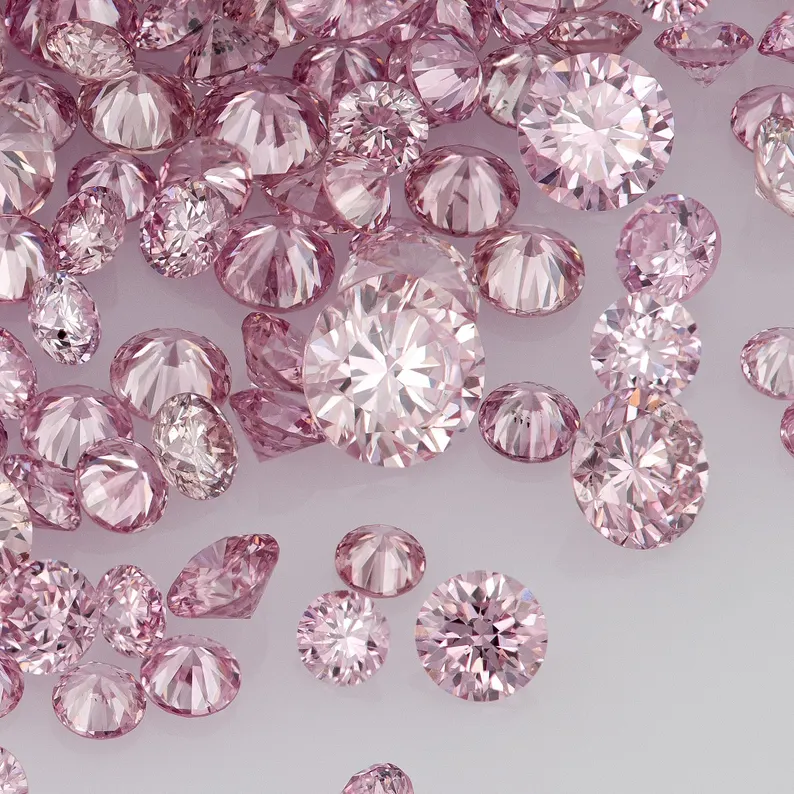 Argyle Pink Diamonds 0.25ct 0.8mm to 2.2mm mix scoop Deluxe Vivid Pink Diamonds Untreated Natural Pink Diamond Round|Melee|accents|Argyle