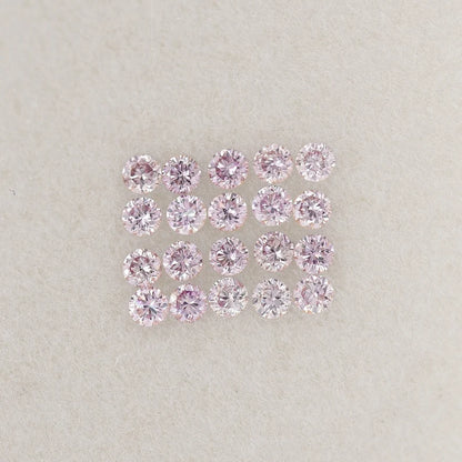 0.25ct 1.3mm to 1.7mm mix size Fancy Intense Plus Pink Natural Diamonds VS-SI Round Brilliant Selection|Argyle|Custom Jewelry|Pink Diamond