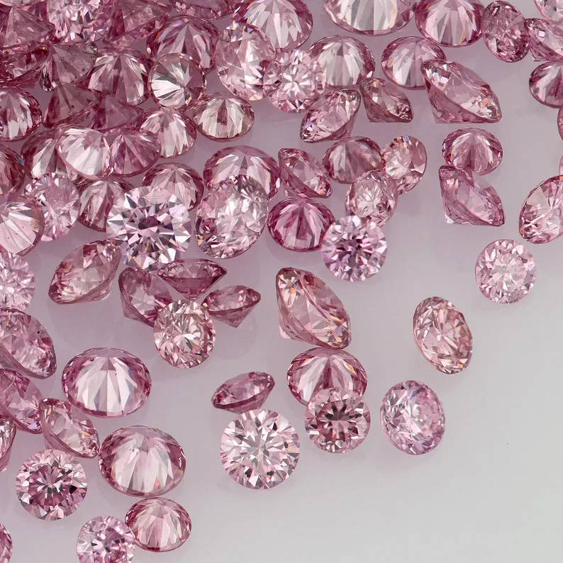 Argyle Pink Diamonds 0.25ct 0.8mm to 2.2mm mix scoop Extra Vivid Pink Diamonds Untreated Natural Pink Diamond Round|Melee|accents|Argyle