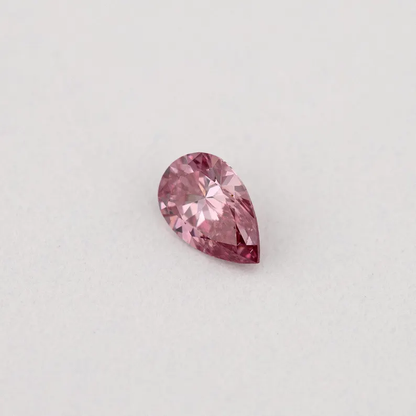 Argyle Certified 0.08ct 3P Fancy Vivid Pink Natural Argyle Pink Diamond Pear Brilliant