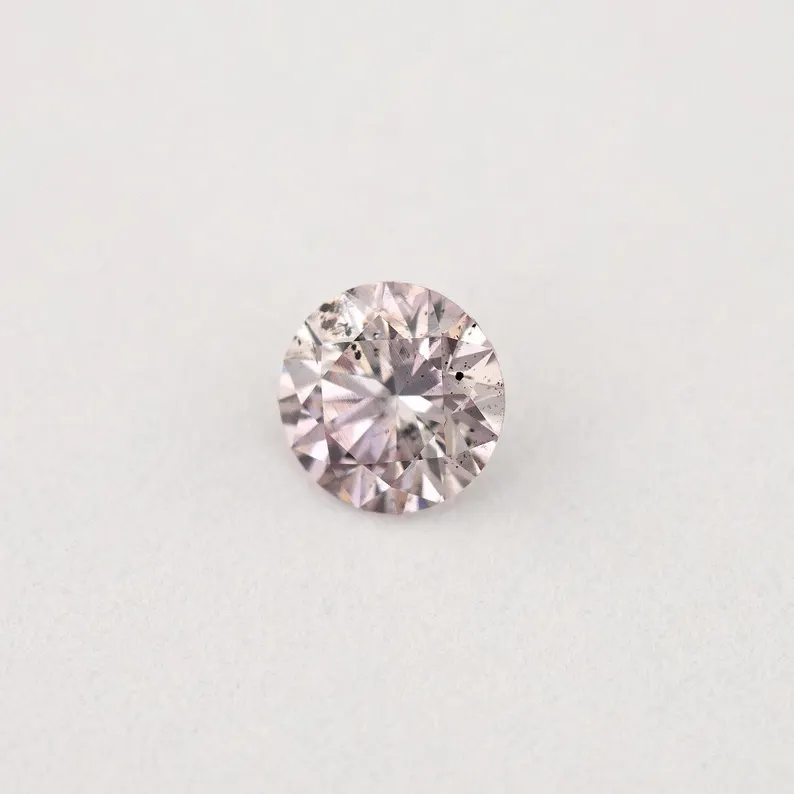 Argyle Certified 0.14ct 8PP Fancy Pink Natural Argyle Pink Diamond Round Brilliant