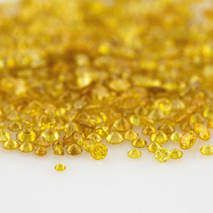 Fancy Vivid Yellow Canary | Natural Untreated Diamonds | Round | Melee | Accents | Canary Yellow