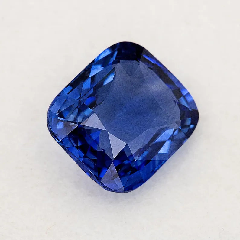 3.17 ct. Natural Blue Sapphire Cushion Ceylon Sri Lanka Heated
