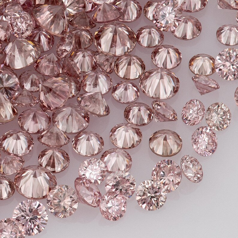 Intense Pink Diamonds 0.25ct 0.8mm to 2.2mm mix scoop Argyle Pink Diamond Untreated Natural Pink Diamonds Round|Melee|accents|Argyle