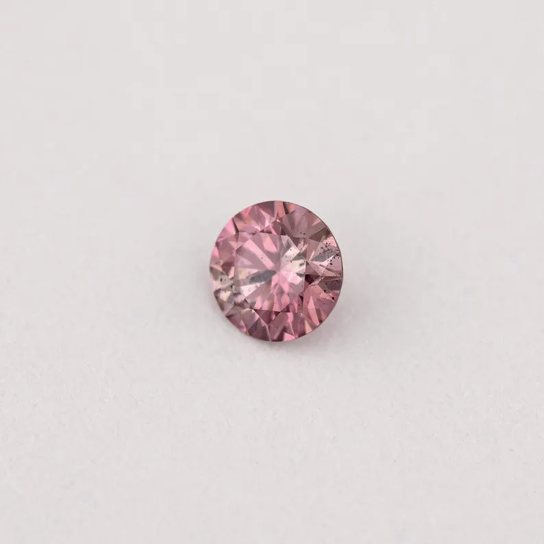 GIA Certified 0.09ct Fancy Intense Pink Natural Argyle Pink Diamond Round Brilliant SI2