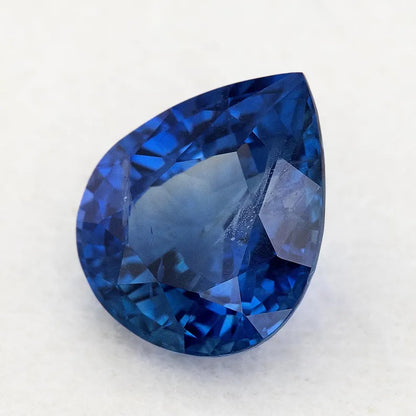 3.57 ct. Natural Blue Sapphire Pear Ceylon Sri Lanka Heated