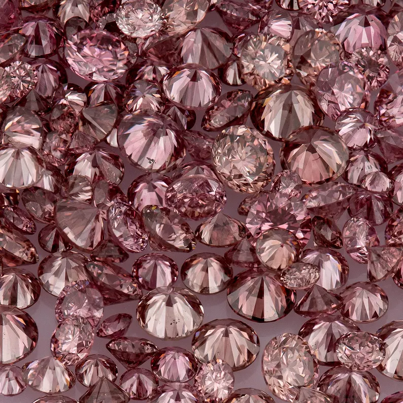 Deluxe Argyle Pink Diamonds 0.25ct 0.8mm to 2.2mm mix scoop Argyle Pink Diamonds Untreated Natural Pink Diamond Round|Melee|accents|Argyle