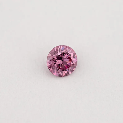 GIA Certified 0.10ct Fancy Intense Purplish Pink Natural Argyle Pink Diamond Round Brilliant VS2