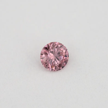 Argyle Certified 0.11ct 4P Fancy Vivid Pink Natural Argyle Pink Diamond Round Brilliant