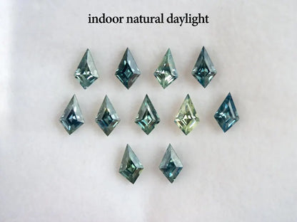 5x3mm Kite Shape Natural Teal Sapphire Calibrated Parcel Wholesale geometric shape